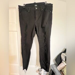 Black ripped skinny jean, ANA, never work